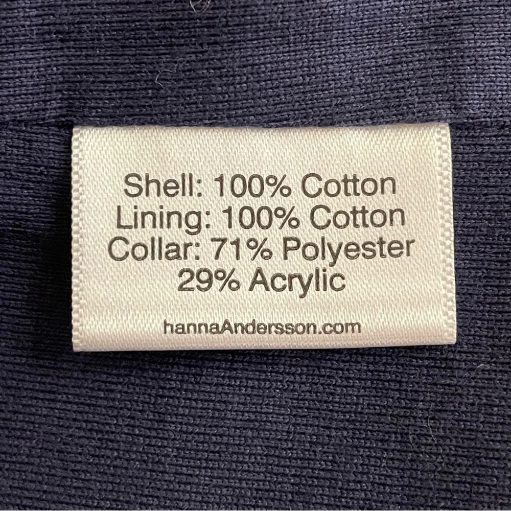 Hanna Andersson | Blue Denim Jersey Lined Faux Fur Collar Jacket New
